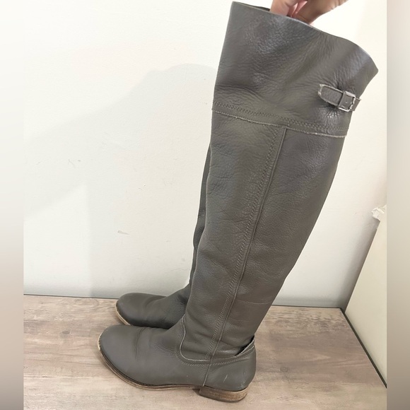 Franco Sarto women’s size 8 leather upper zip tall riding boots hydie boots grey - Picture 6 of 11